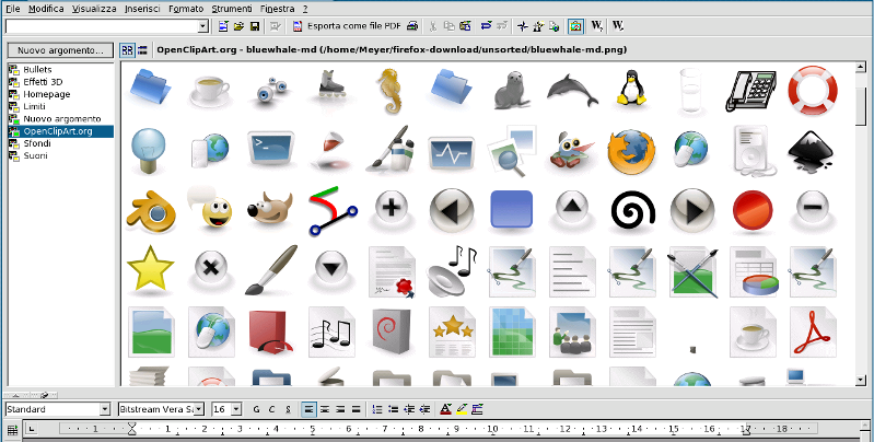 Установка ClipArt  при помощи Synaptic